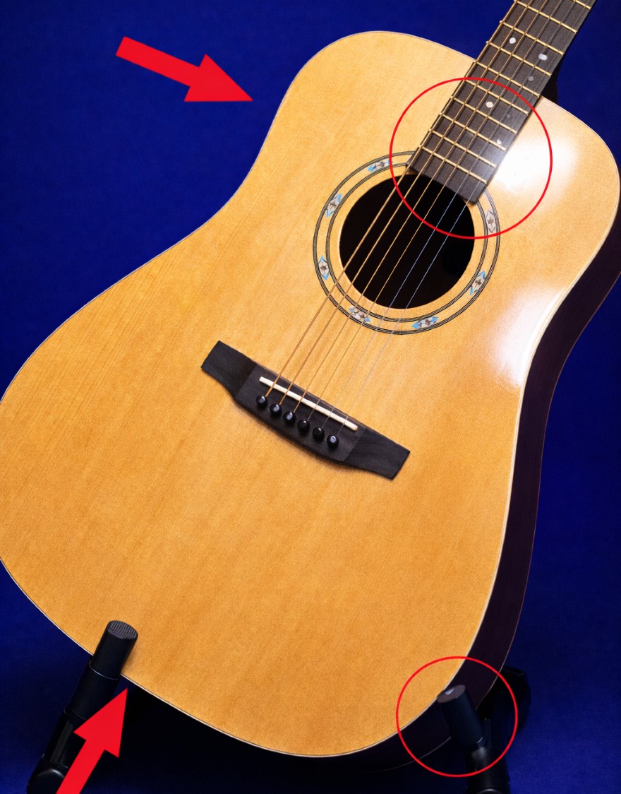 Bad example: glare, cropped edges, tilted